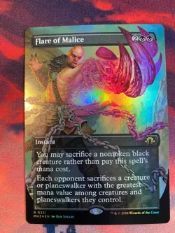 MTG Modern Horizons 3 Flare of Malice Borderless Foil - Image 1