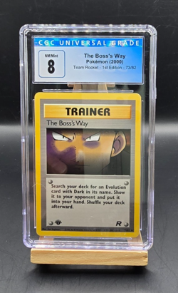 Pokemon The Boss's Way 1st Ed 2000 Team Rocket 73/82 CGC 8 - Image 1