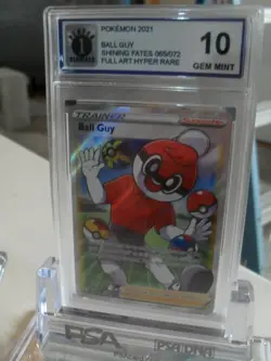 P1 Graded 10 Ball Guy Shining Fates 065/072 Full art Hyper Rare Pokemon Card - Image 1