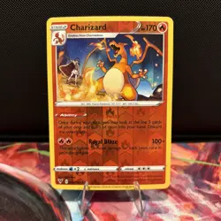 1x Charizard - 025/185 - Rare - Reverse Holo NM-Mint Pokemon SWSH04 - Vivid Volt - Image 1