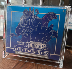 Pokemon Sword and Shield Battle Styles Blue Elite Trainer Box with Acrylic Case 820650808357 - Image 1