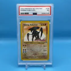 2002 POKEMON NEO DESTINY 108/105 SHINING KABUTOPS HOLO - PSA 7 - Image 1