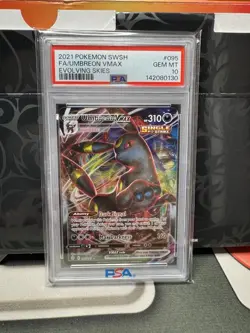 2021 Pokemon Sword & Shield Umbreon VMax Full Art Evolving Skies PSA 10 - Image 1