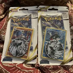 Pokemon Silver Tempest Checklane 2 Blister Packs Basculin & Cranidos - Image 1