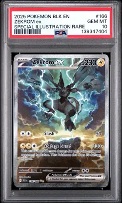 Zekrom ex Special Illustration Rare Pokemon SIR Black Bolt 166/086 PSA 10 - Image 1