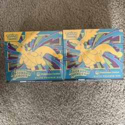 INHAND Two Mega Evolution Ascended Heroes Pokemon Center Exclusive ETB Sealed - Image 1
