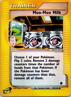 Moo-Moo Milk 155/165 Common Expedition Base Set Pokemon Reverse Holo NM - Image 1