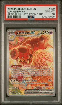 Dachsbun Ex Pokemon Scr En-Stellar Crown 169 PSA 10 - Image 1