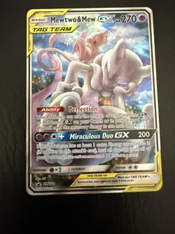Pokemon Mewtwo & Mew GX SM191 Sm Holo NM Promo - Image 1