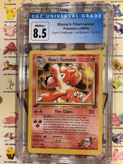 Blaine's Charmeleon ~ 1st Edition Gym Challenge ~ 31/132 ~ CGC 8.5 ~ Pokemon - Image 1