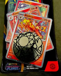 Pokemon Mega Evolution Phantasmal Flames Premium Checklane Blister Blaziken NEW - Image 2