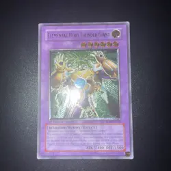 Yugioh TLM Elemental Hero Thunder Giant 1st Ed Ultimate Rare - Image 2