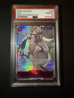 One Piece CCG 2023 Uta Op02-120 Alt Art PSA 10 - Image 1