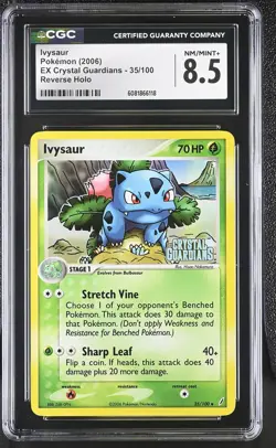 CGC 8.5 Ivysaur EX Crystal Guardians 35/100 Reverse Holo STAMPED Pokemon Card - Image 1