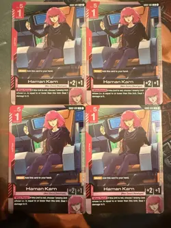 Haman Karn R NM GD02-091 Full Playset x4 Gundam Card Game - Image 1