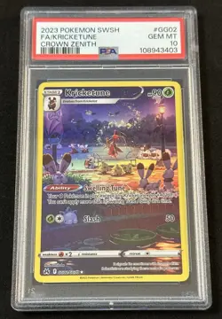 Kricketune GG02/GG70 PSA 10 Crown Zenith Pokemon Card Fast Ship - Image 1