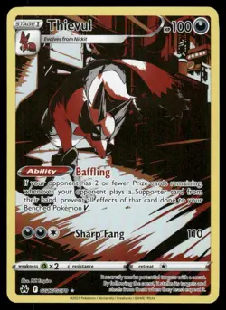 Pokemon Cards Thievul GG17/GG70 Crown Zenith Galarian Gallery Holo NM - Image 1
