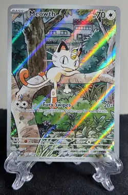 Meowth 106/094 Illustration Rare Phantasmal Flames English Pokemon Card TCG - Image 1