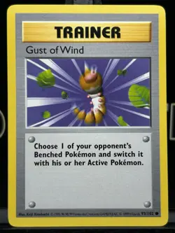 Shadowless Gust of Wind Regular WOTC Pokemon Card 93/102 Base Set NM - Image 3