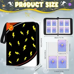 Pokemon Trading Card Binder Holds 400 Cards 4 Pocket Album TCG CCG MTG Game UK - Image 2