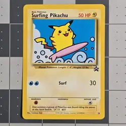 Surfing Pikachu Black Star Promo WOTC 28 Pokemon Card LP Condition - Image 3