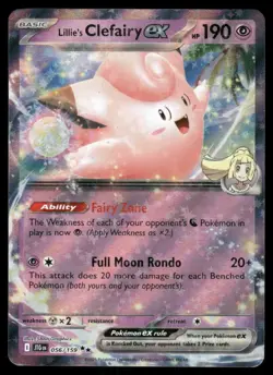 Pokemon Cards Lillie's Clefairy ex 056/159 Journey Together Double Rare NM - Image 1