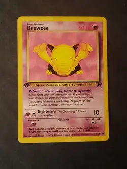 Pokemon Card Drowzee 54/82 1st Edition Team Rocket - Image 4