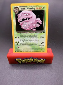 Dark Weezing Holo Rare 14/82 – Team Rocket Set – Vintage Pokemon Card NM - Image 1