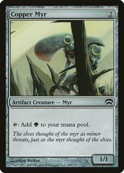 Copper Myr LP Mirrodin Artifact Creature Mtg Magic English Regular - Image 1