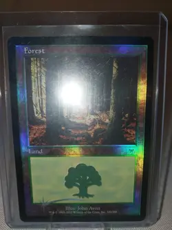 Vintage MTG Magic the Gathering Forest (349) (foil) Onslaught MP - Image 2