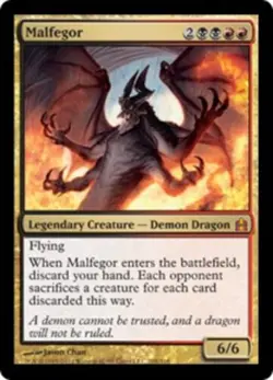 1 x Malfegor - Commander 2011 - Light Play - MTG - Image 1