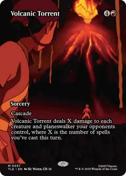 *foil borderless VOLCANIC TORRENT 0037 Avatar The Last Airbender MTG Magic - Image 1