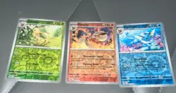 Pokemon Leafeon Flareon Vaporeon Prismatic Evolutions Reverse Holo Rare bundle - Image 1