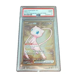 PSA 9 Mew ex Hyper Rare 205/165 Pokemon 151 English Gold Mint - Image 1