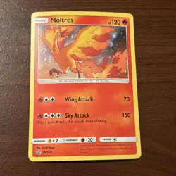 Pokemon TCG Moltres SM143 SM Black Star Promos Holo LP - Image 1