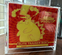 Pokemon Sword & Shield Vivid Voltage Elite Trainer Box Sealed with Acrylic Case - Image 1