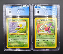 Pokemon Weepinbell & Bellsprout 1999 Jungle 48/64 CGC 8 - Image 1