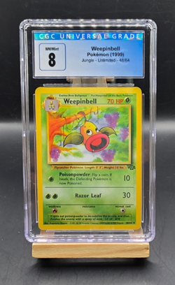 Pokemon Weepinbell & Bellsprout 1999 Jungle 48/64 CGC 8 - Image 2