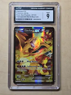 Charizard EX Promo XY121 - CGC 9MINT - Pokemon Red & Blue Collection - Image 1