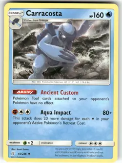 Carracosta SM - Unified Minds Uncommon Pokemon Near Mint or Better - Image 1