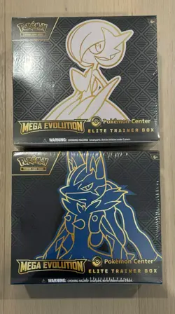 Pokemon Mega Evolution Pokemon Center Elite Trainer Box ETB Set of 2 SEE PICS - Image 1