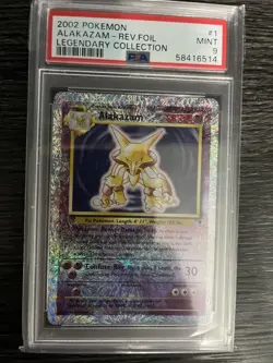Pokemon Legendary Collection Alakazam REVERSE HOLO PSA 9 (Vintage & Beautiful) - Image 3