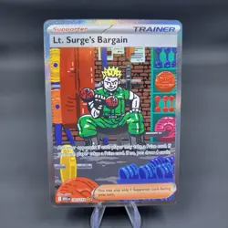 Pokemon TCG Lt. Surge's Bargain 185/132 Special Illustration Rare Mega Evolution - Image 1