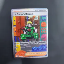 Pokemon TCG Lt. Surge's Bargain 185/132 Special Illustration Rare Mega Evolution - Image 3