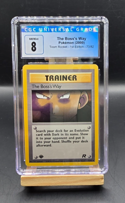 Pokemon The Boss's Way 1st Ed 2000 Team Rocket 73/82 CGC 8 - Image 1