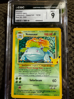 2021 POKEMON CELEBRATIONS CLASSIC COLLECTION #15 VENUSAUR-HOLO PSA 9 - Image 1