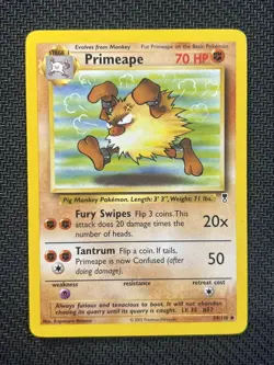 Primeape 59/110 Legendary Collection Pokemon TCG WOTC Vintage (Light Play) LP 1 - Image 1