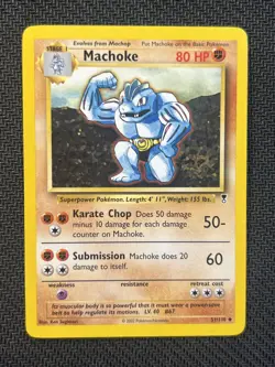 Machoke 51/110 Legendary Collection Pokemon TCG WOTC Vintage (Light Play) LP 1 - Image 1