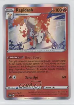 Rapidash Indonesian Pokemon Sword & Shield Paradigm Trigger (s12) #011 - Image 1
