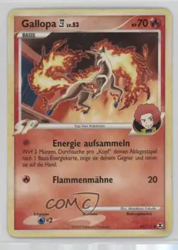 Rapidash German Pokemon Platinum Rising Rivals #47 2009 - Image 1